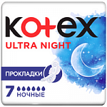 kotex Прокладки гигиенические Ultra Dry&Soft Night 7 шт